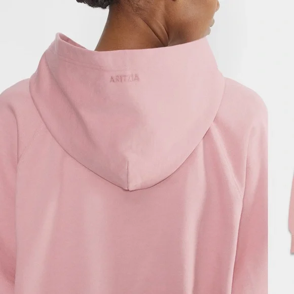 Aritzia Terry Sweatfleece Mega Raglan Hoodie Tart Pink Medium - Picture 2 of 9